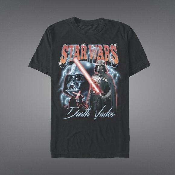 Star Wars Three Vader Moon Darth Vader Mens Graphic Crew Neck T-Shirt Size XL - Picture 2 of 5